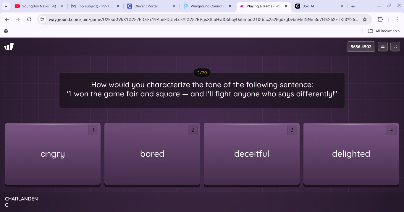 how would you characterize the tone of the following sentence: \i won t…