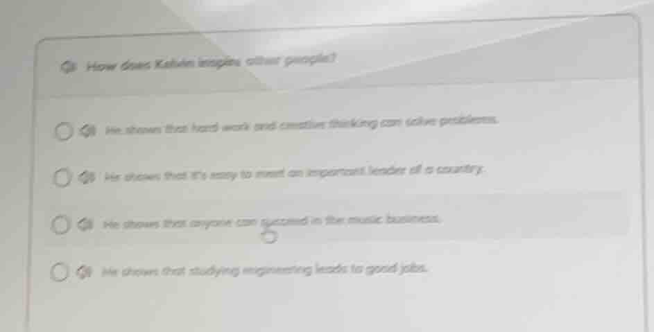 how does kahn inspire other people? ① he shows that hard work and creat…