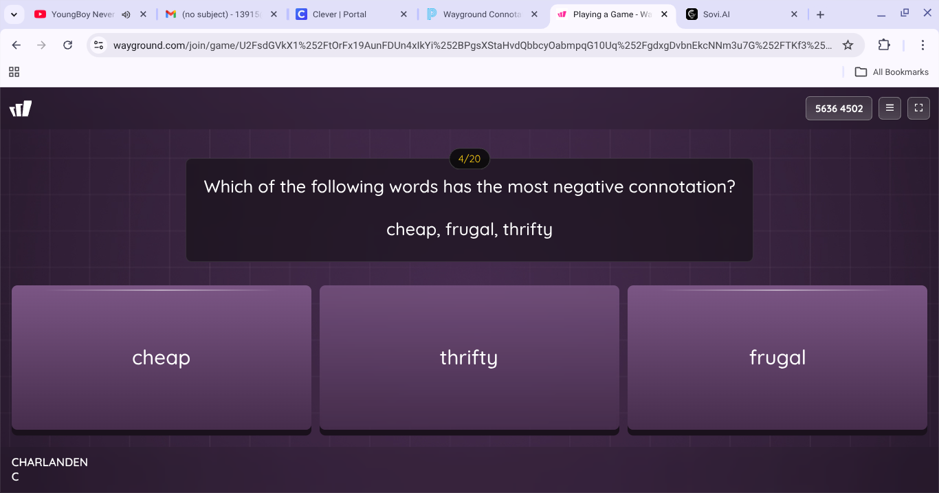 which of the following words has the most negative connotation? cheap, …
