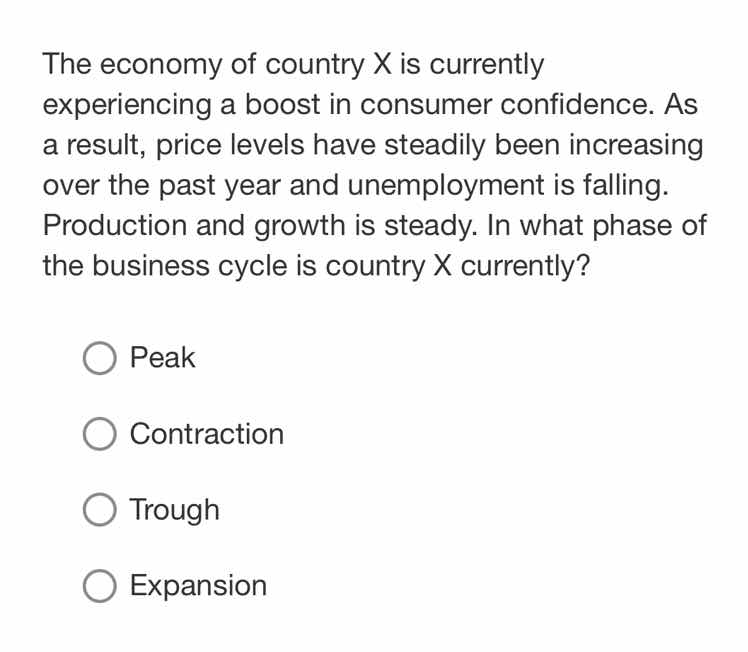 the economy of country x is currently experiencing a boost in consumer …