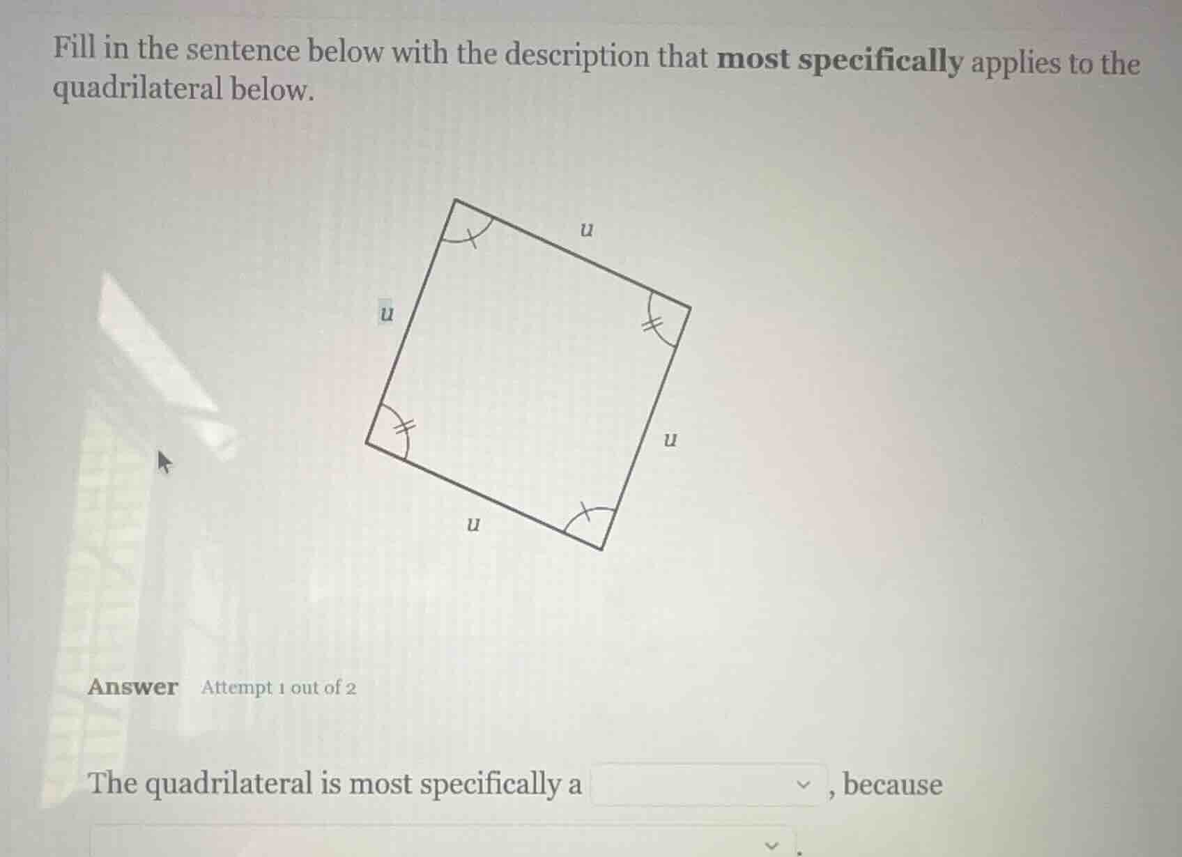 fill in the sentence below with the description that most specifically …