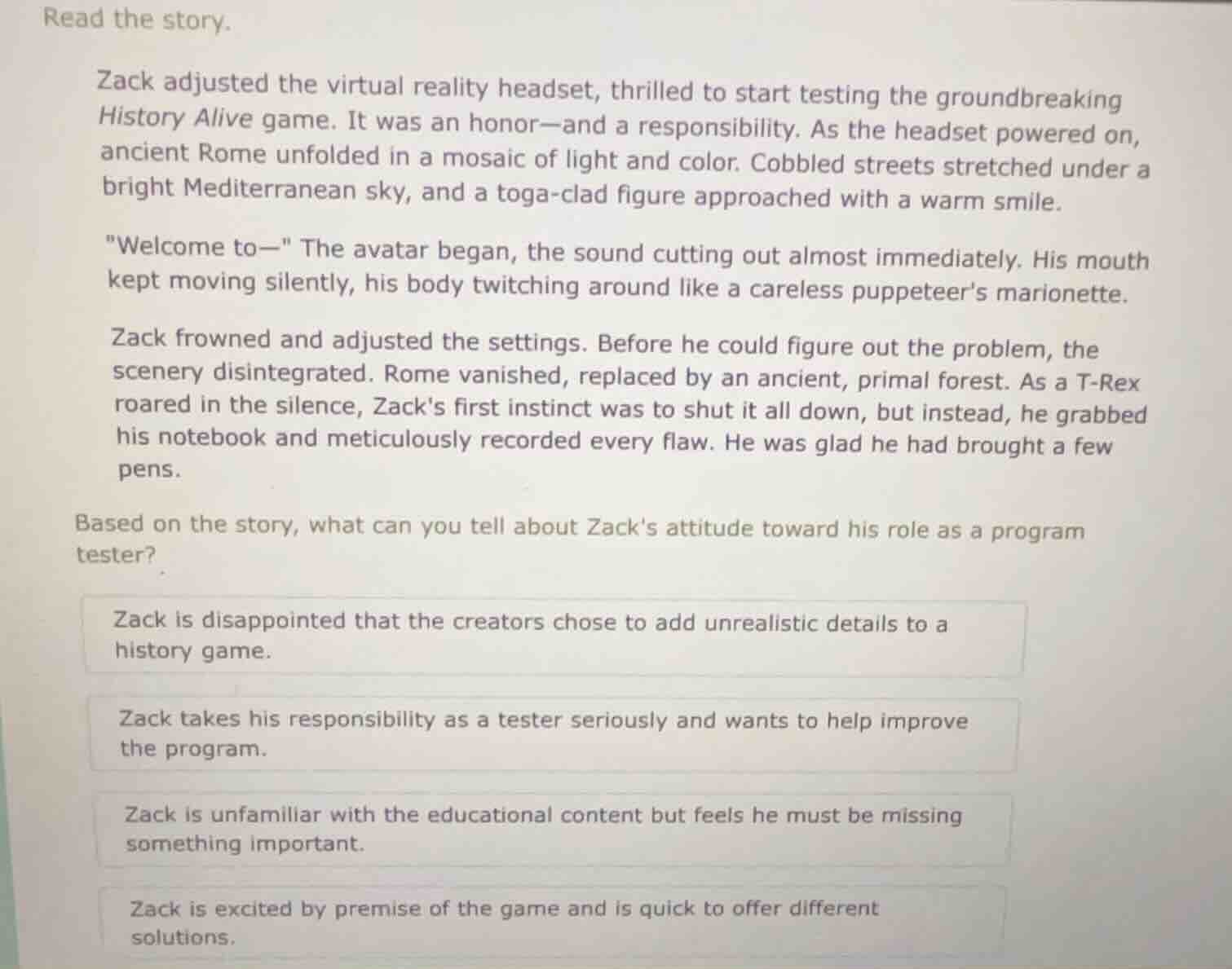 read the story. zack adjusted the virtual reality headset, thrilled to …