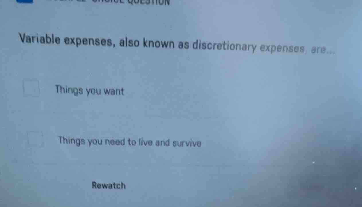 variable expenses, also known as discretionary expenses, are... things …