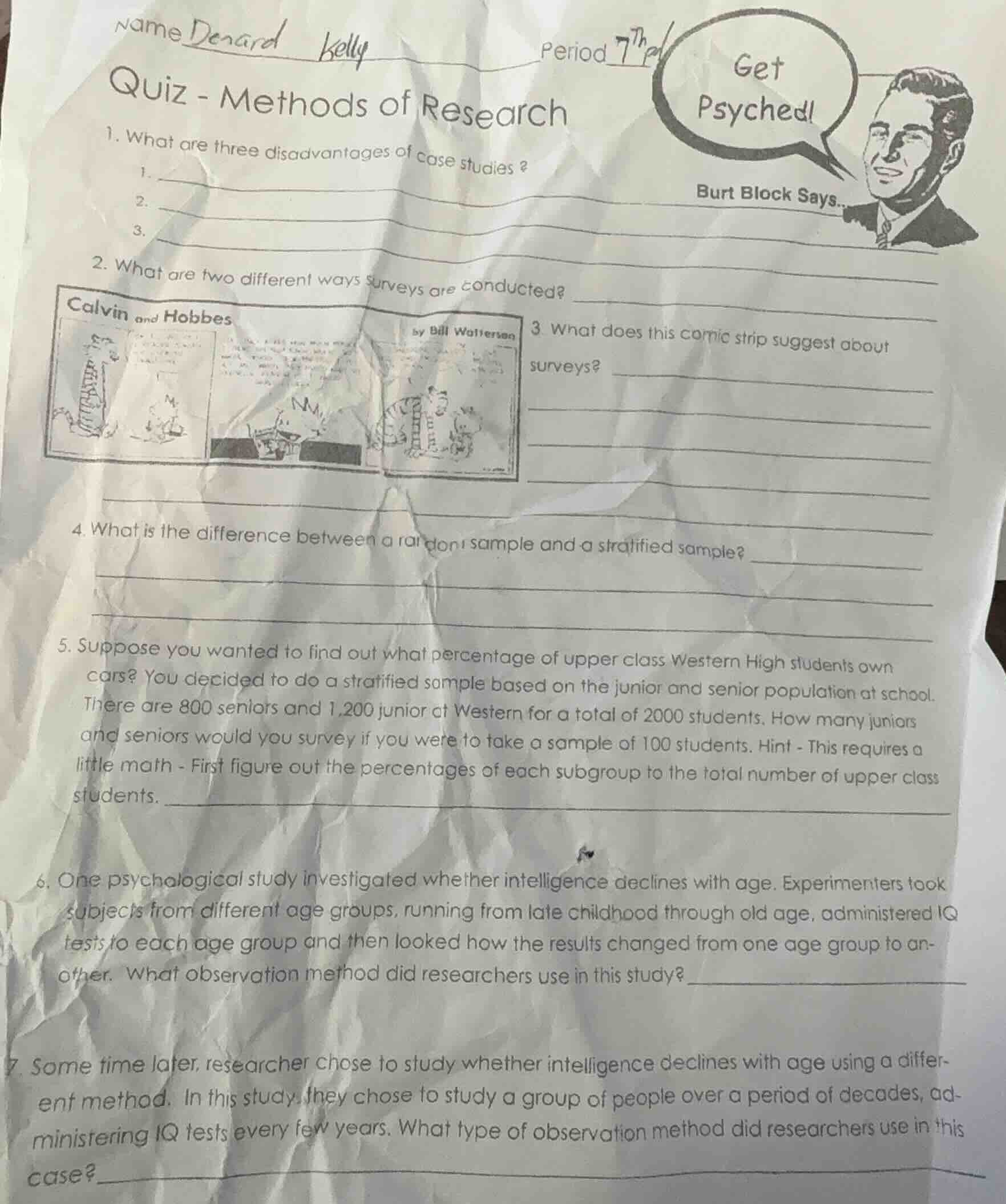 name denard kelly period 7th pd quiz - methods of research 1. what are …