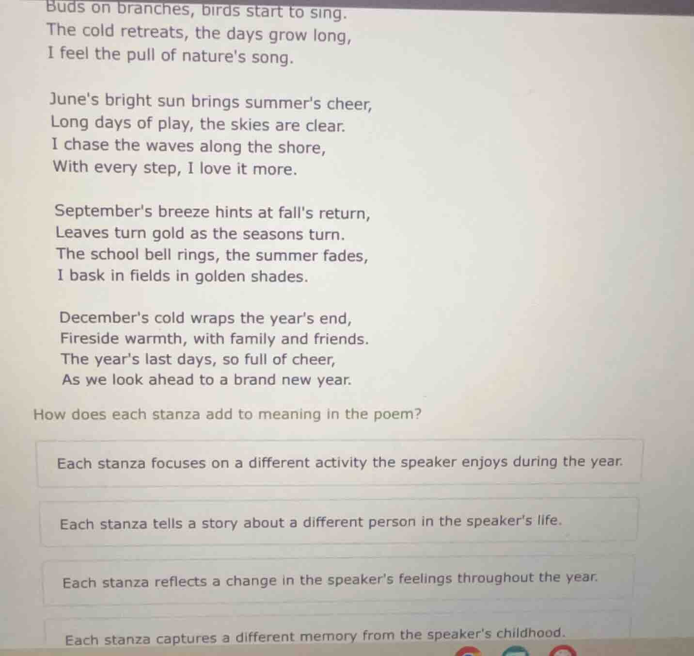 buds on branches, birds start to sing. the cold retreats, the days grow…