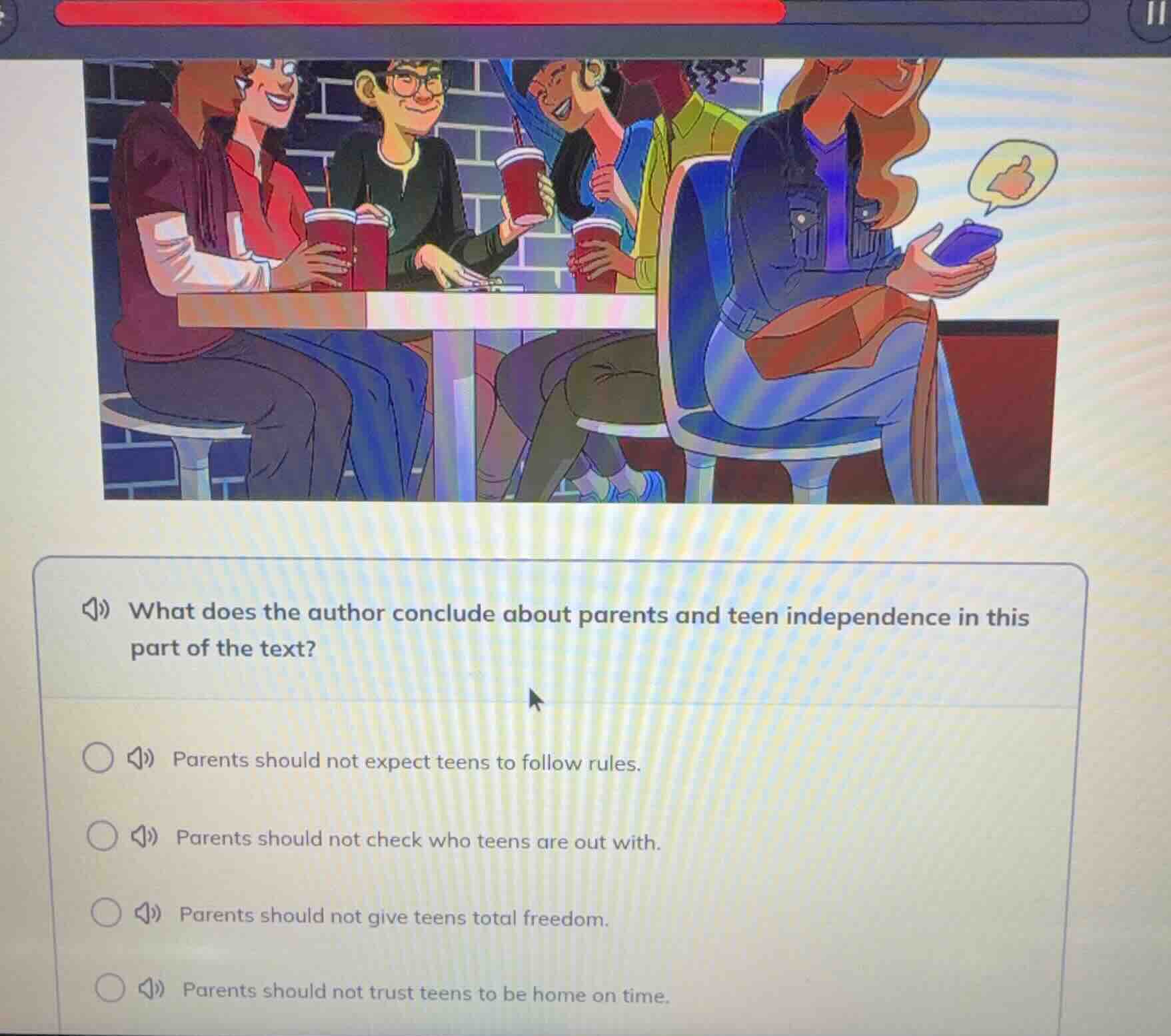 what does the author conclude about parents and teen independence in th…