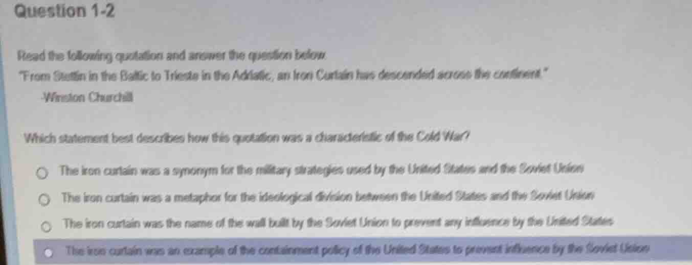 question 1-2 read the following quotation and answer the question below…