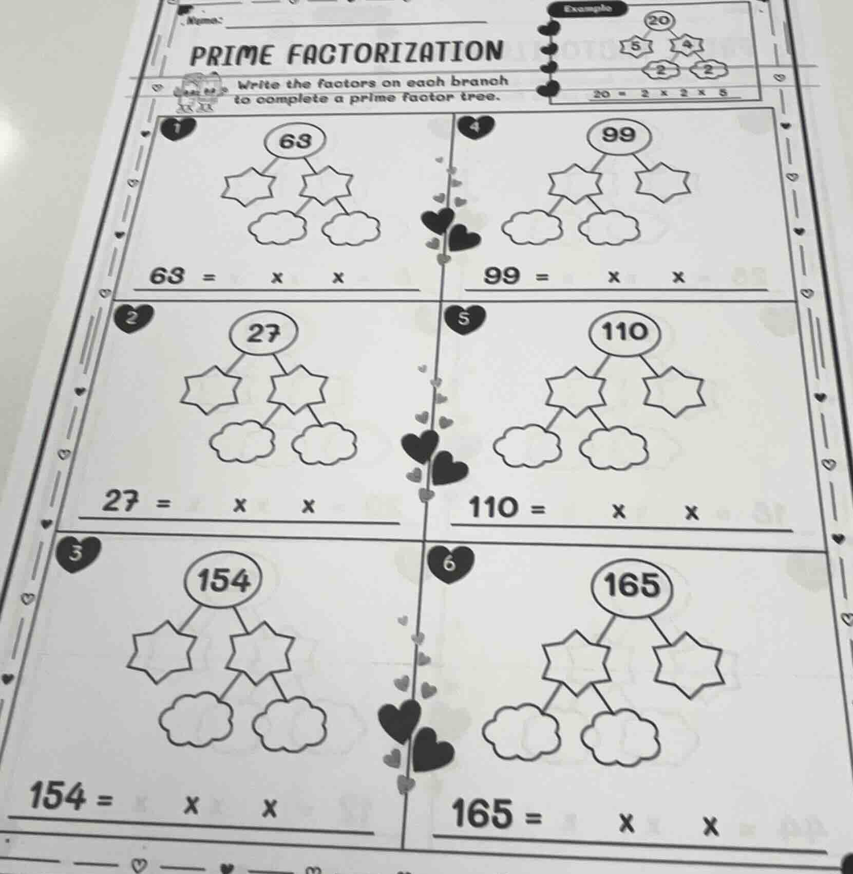 prime factorization write the factors on each branch to complete a prim…