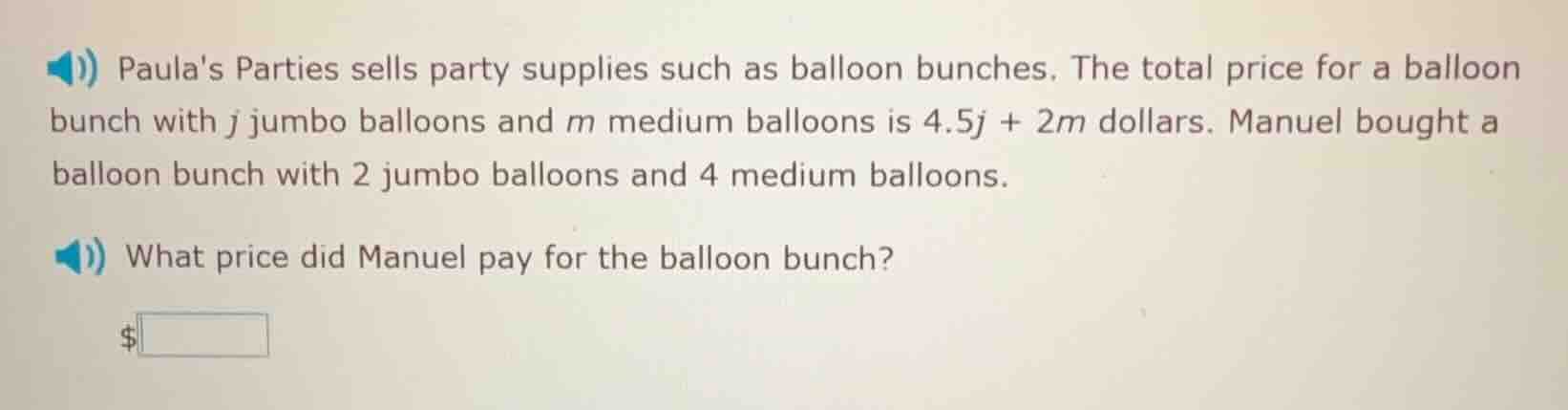 paulas parties sells party supplies such as balloon bunches. the total …