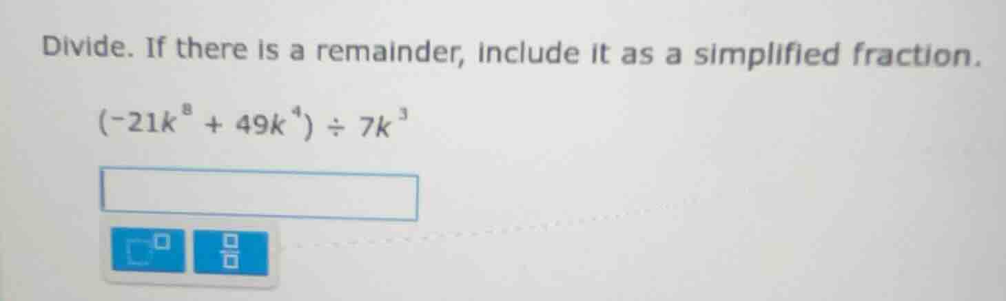 divide. if there is a remainder, include it as a simplified fraction. $…