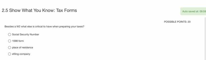 2.5 show what you know: tax forms besides a w2 what else is critical to…