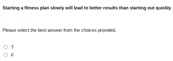 starting a fitness plan slowly will lead to better results than startin…