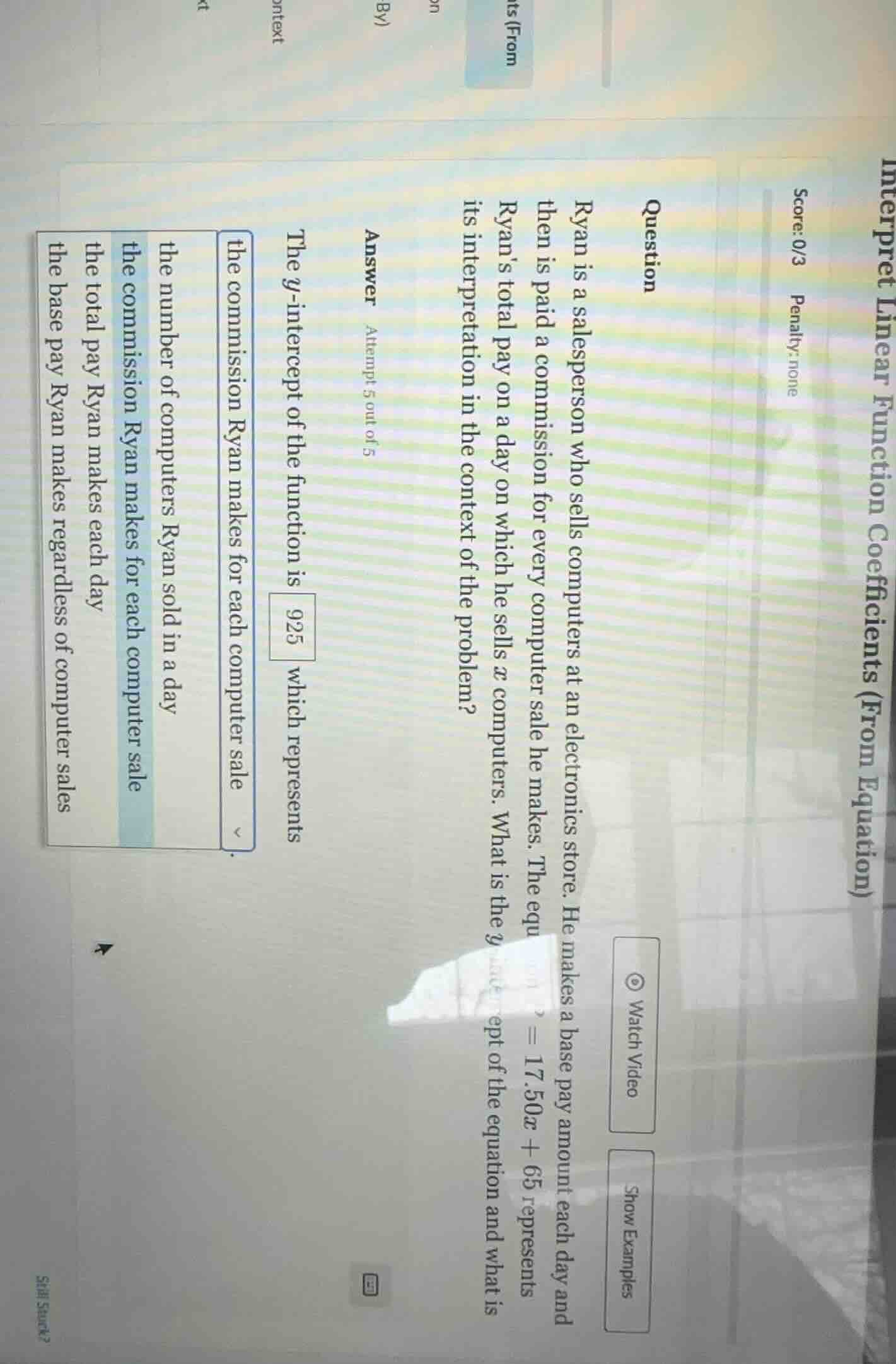 ryan is a salesperson who sells computers at an electronics store. he m…