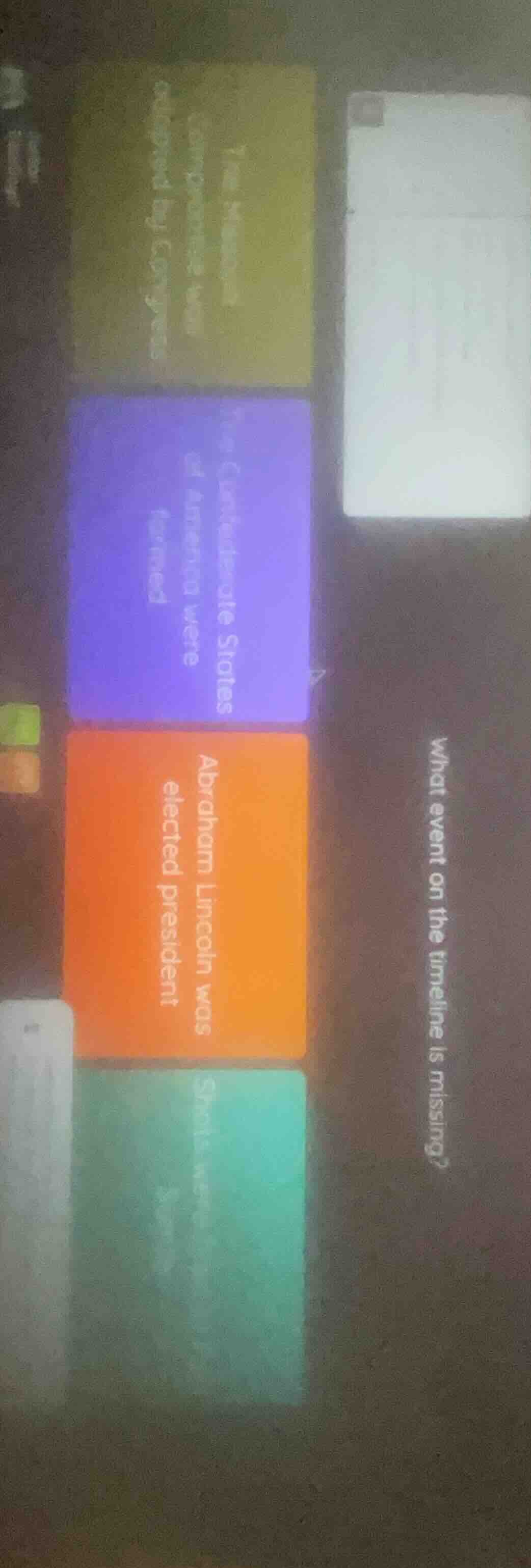 what event on the timeline is missing? the confederate states of americ…