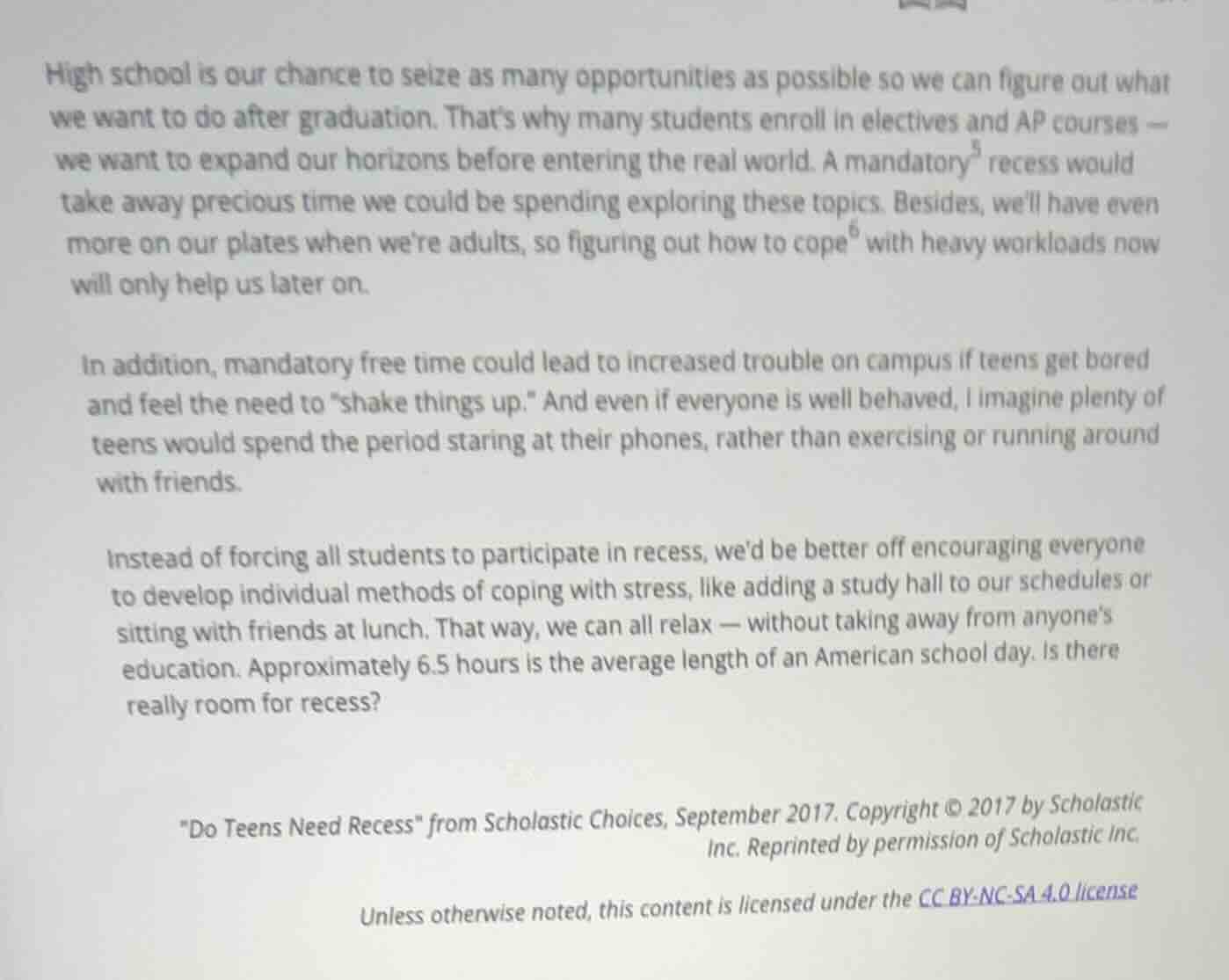 high school is our chance to seize as many opportunities as possible so…