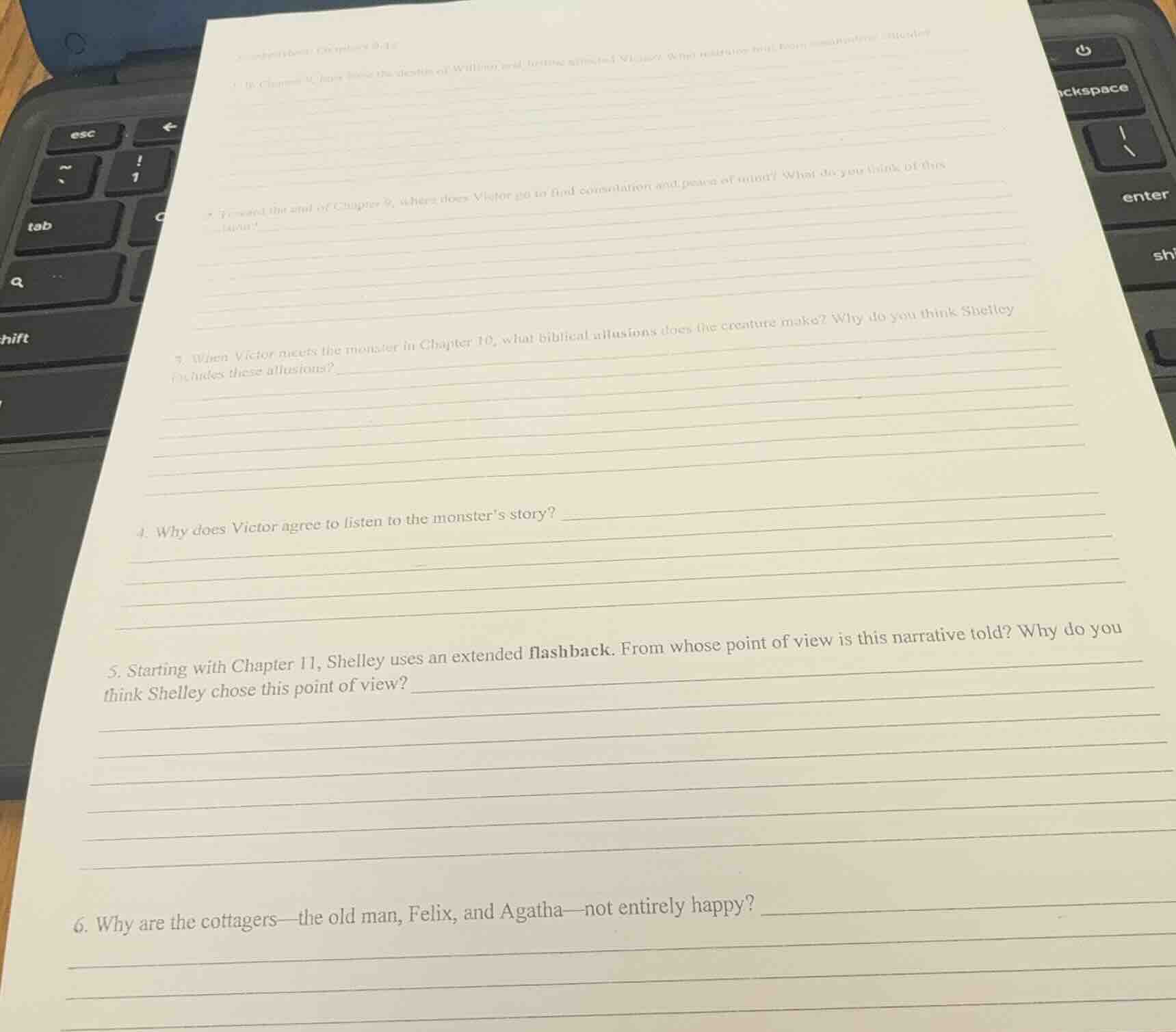 1. in chapter 9, after the deaths of william and justine, victor is ful…