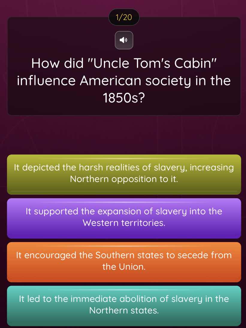 how did \uncle toms cabin\ influence american society in the 1850s? it …