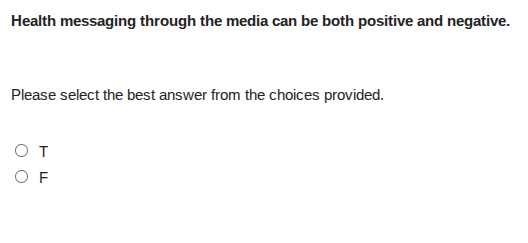 health messaging through the media can be both positive and negative. p…