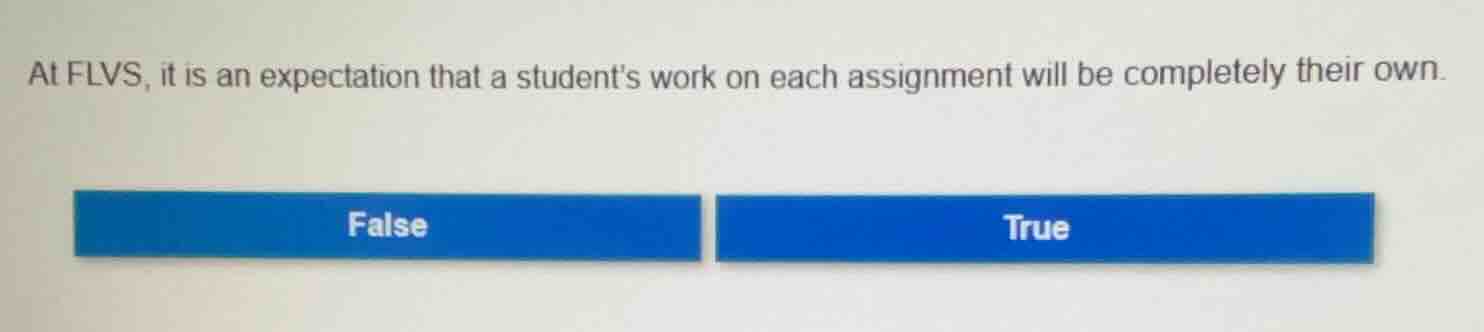 at flvs, it is an expectation that a students work on each assignment w…
