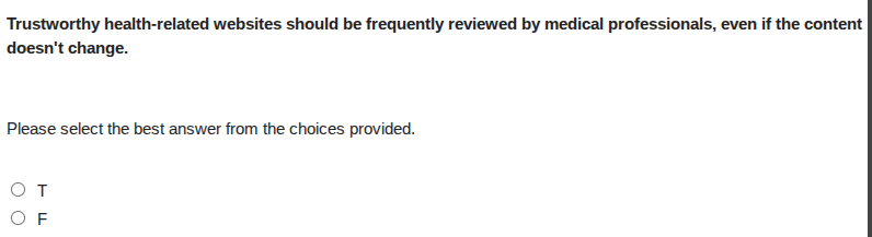 trustworthy health - related websites should be frequently reviewed by …