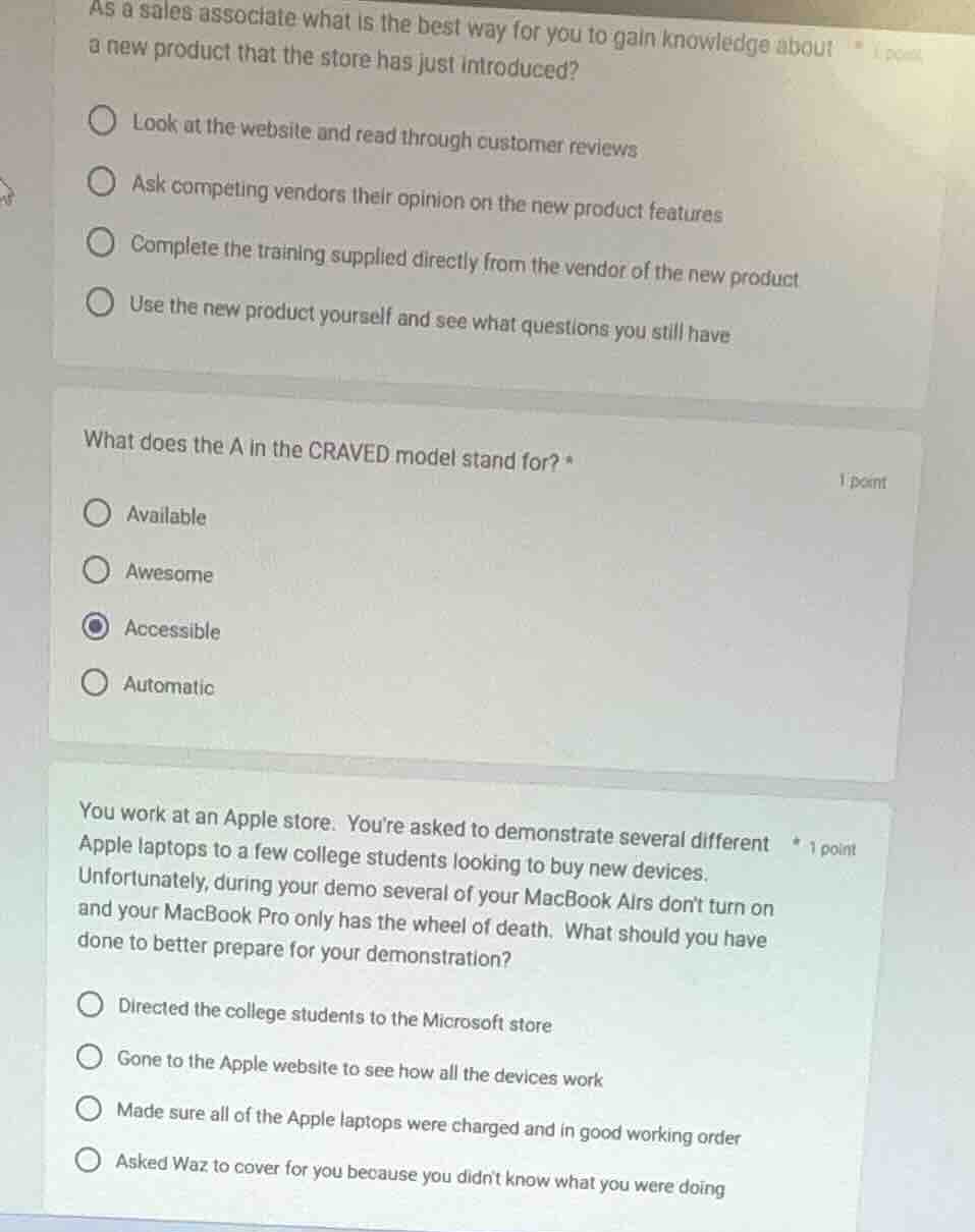 as a sales associate what is the best way for you to gain knowledge abo…