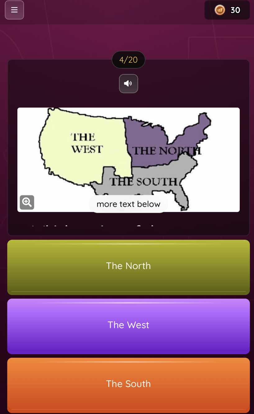 more text below the north the west the south