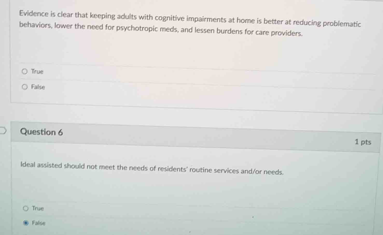 evidence is clear that keeping adults with cognitive impairments at hom…