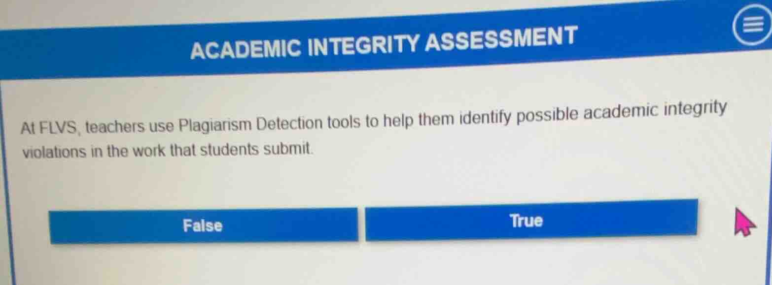 academic integrity assessment at flvs, teachers use plagiarism detectio…