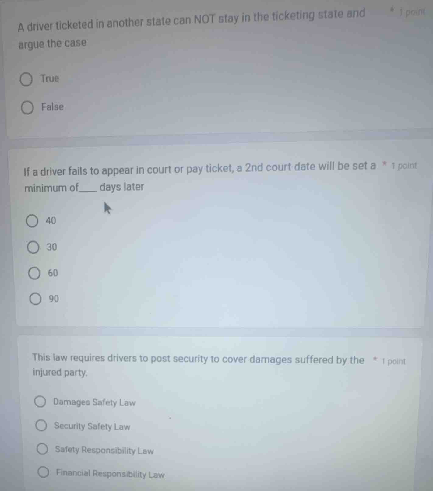 a driver ticketed in another state can not stay in the ticketing state …