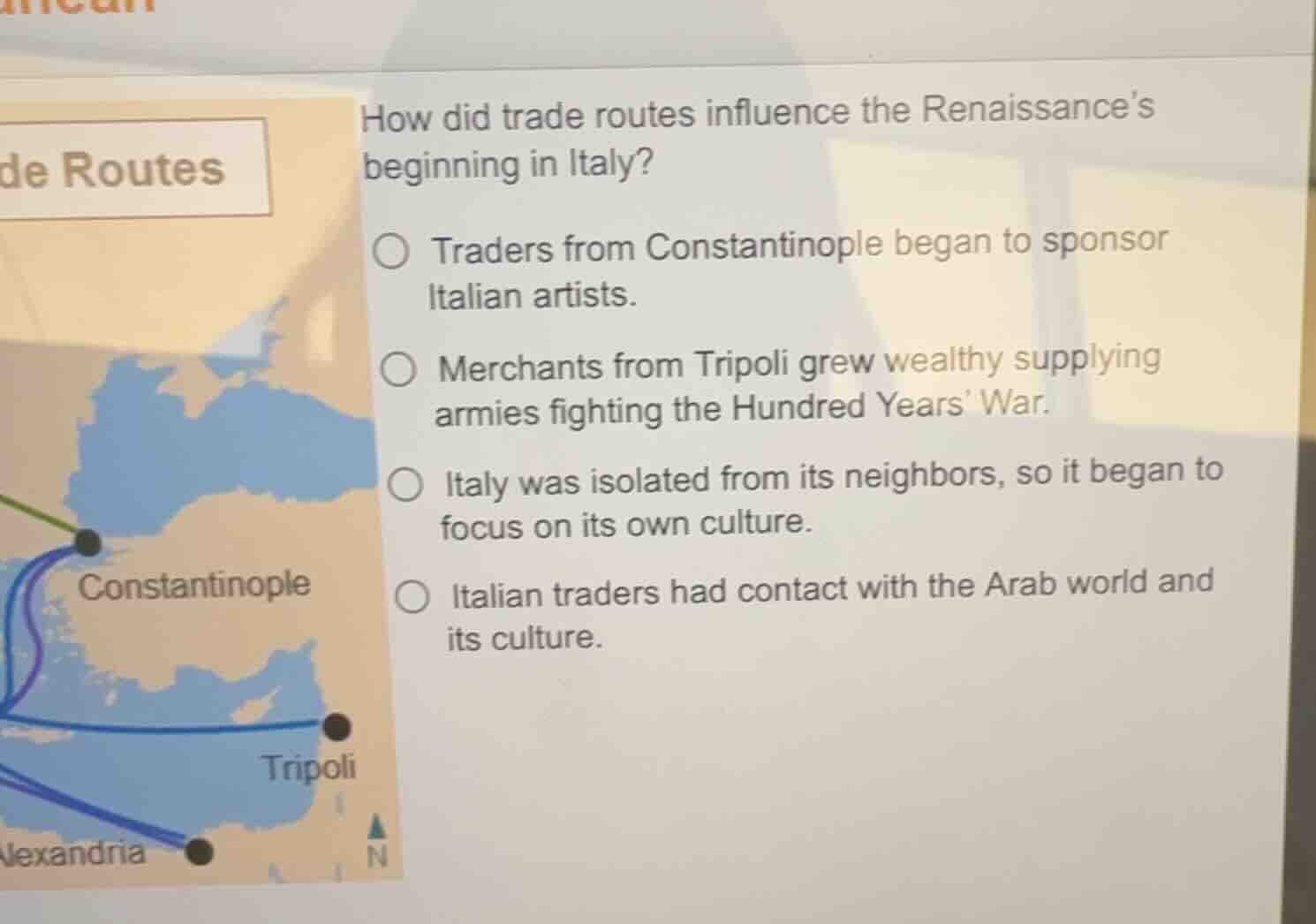 how did trade routes influence the renaissance’s beginning in italy? tr…