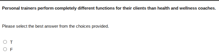 personal trainers perform completely different functions for their clie…