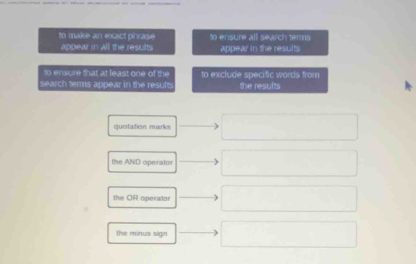 to make an exact phrase appear in all the results to ensure all search …