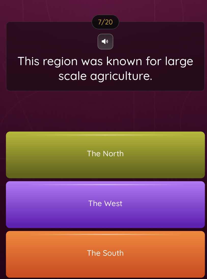 this region was known for large scale agriculture. the north the west t…
