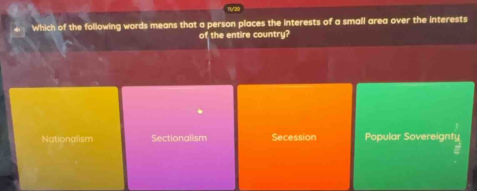 which of the following words means that a person places the interests o…