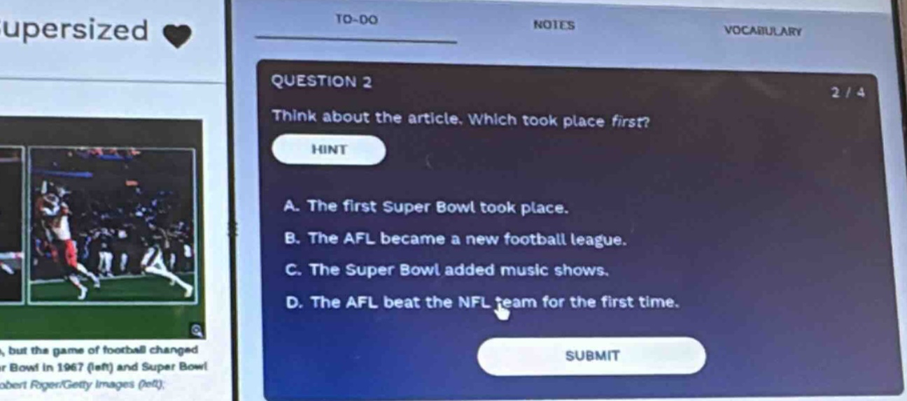 question 2 think about the article. which took place first? hint a. the…