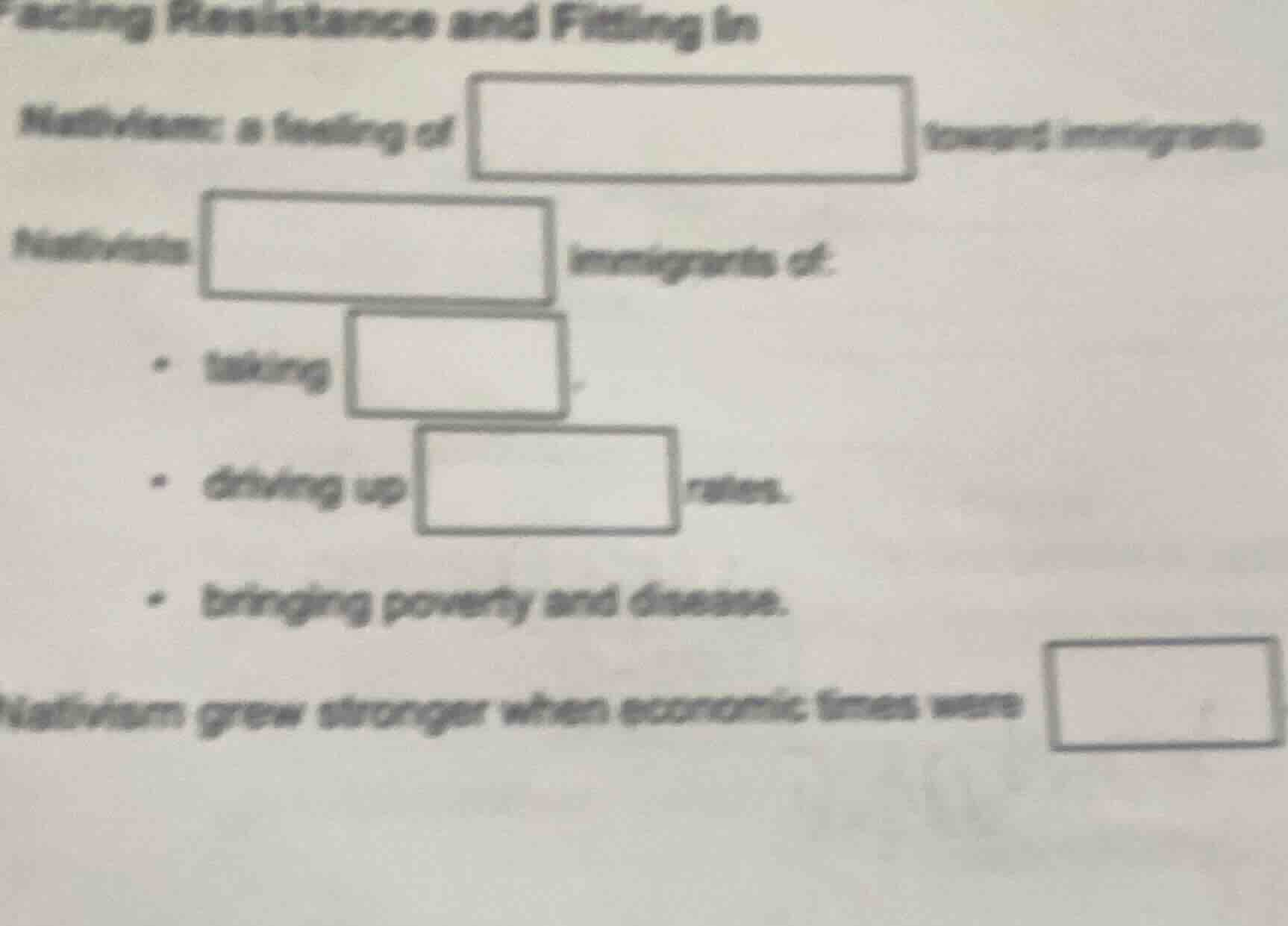 facing resistance and fitting in nativism: a feeling of towards immigra…