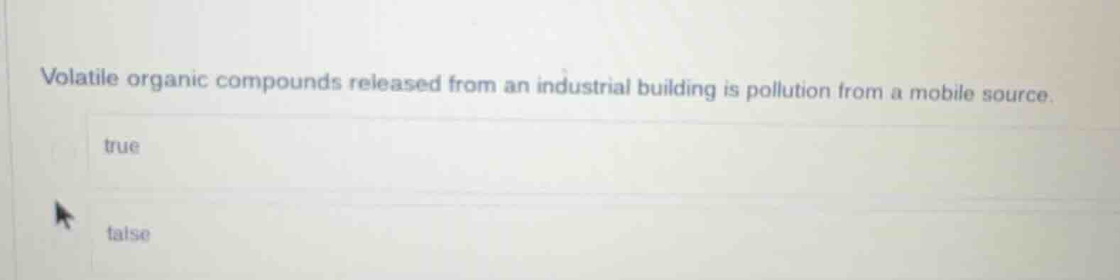volatile organic compounds released from an industrial building is poll…