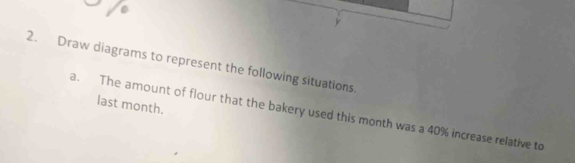 2. draw diagrams to represent the following situations. a. the amount o…