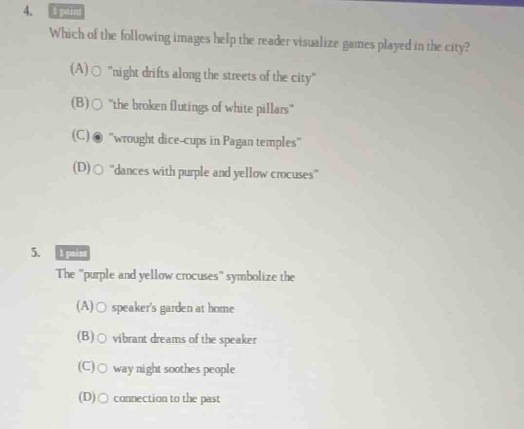 4. 1 point which of the following images help the reader visualize game…