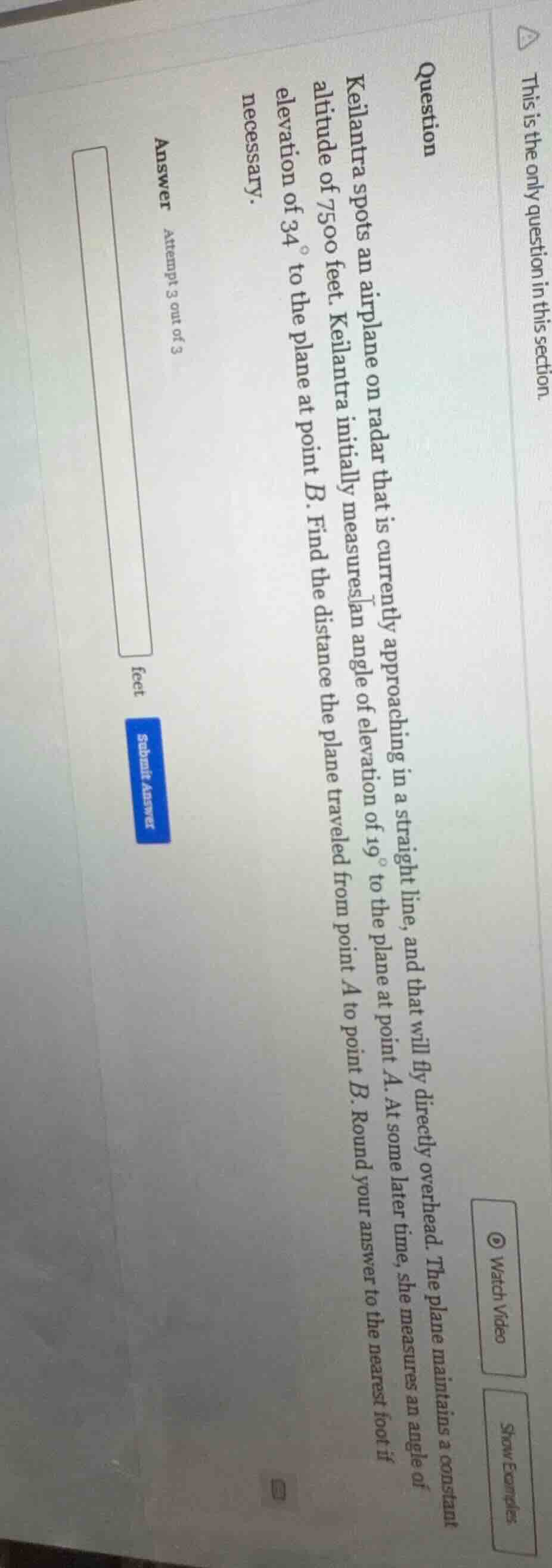 question keilantra spots an airplane on radar that is currently approac…