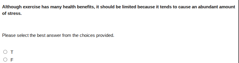 although exercise has many health benefits, it should be limited becaus…