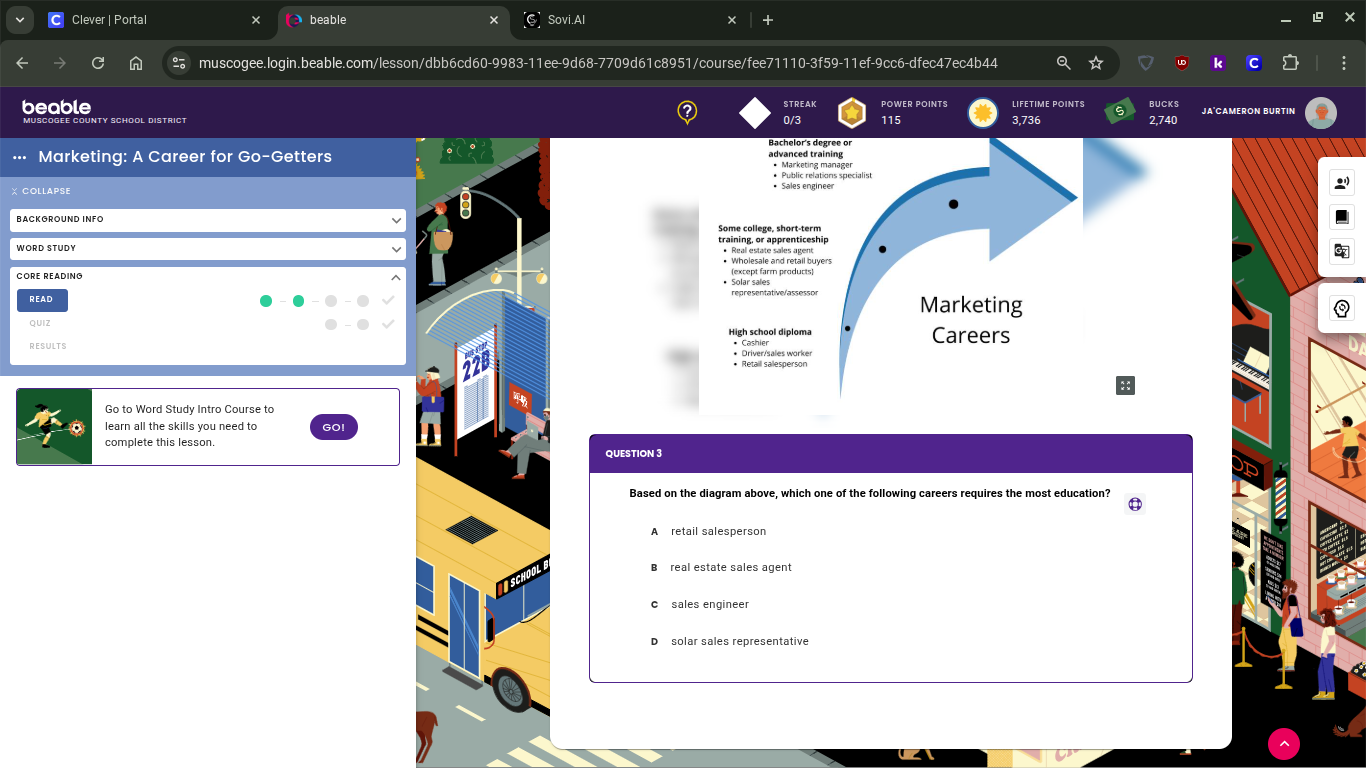 question 3 based on the diagram above, which one of the following caree…