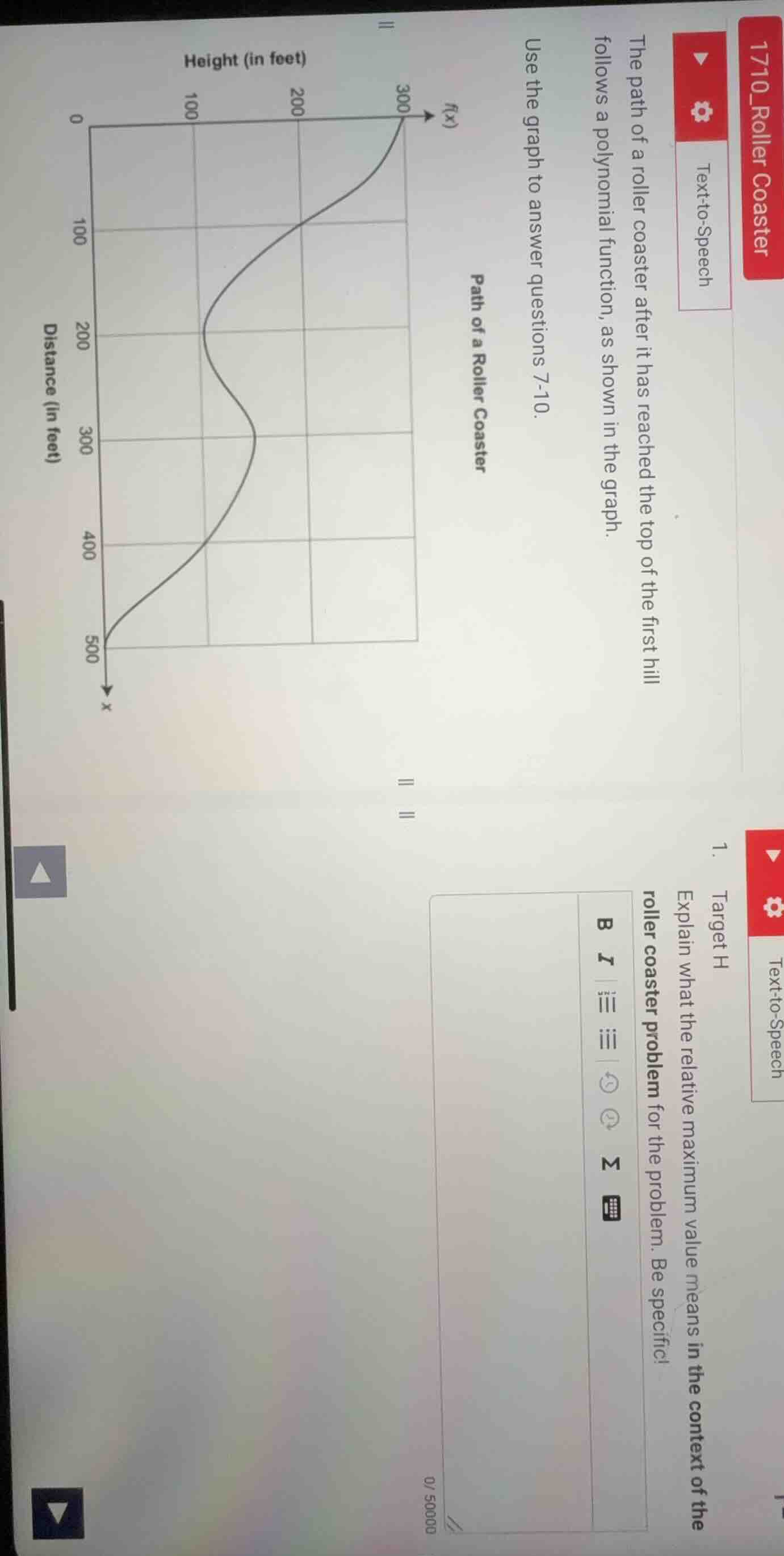 1710_roller coaster the path of a roller coaster after it has reached t…