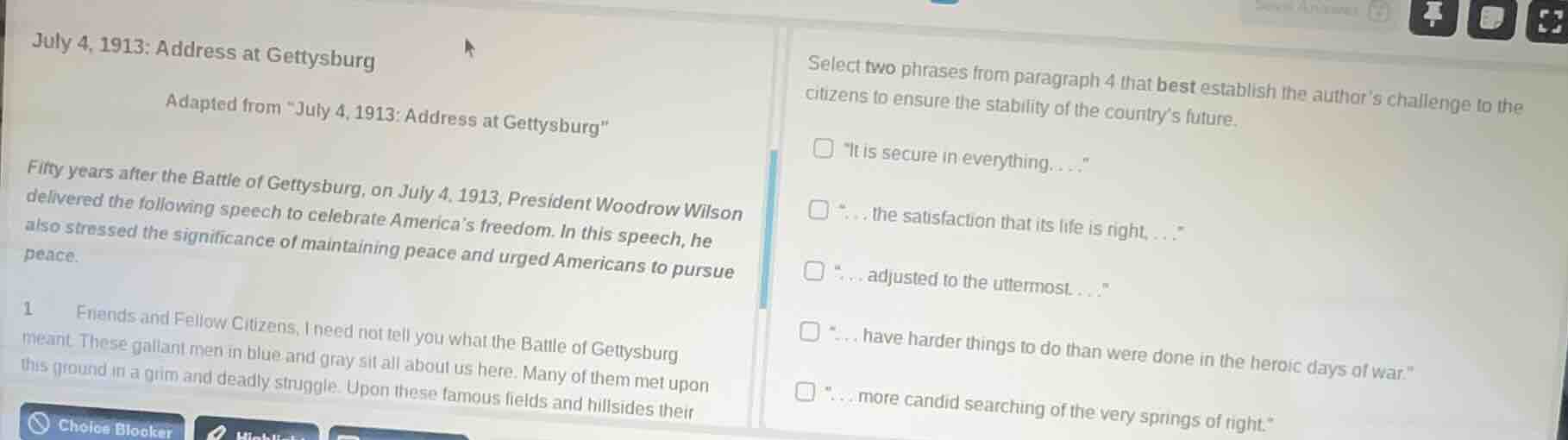 july 4, 1913: address at gettysburg adapted from “july 4, 1913: address…
