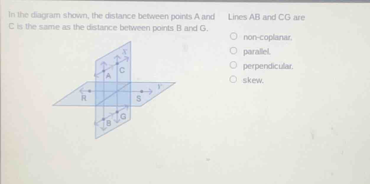 in the diagram shown, the distance between points a and c is the same a…