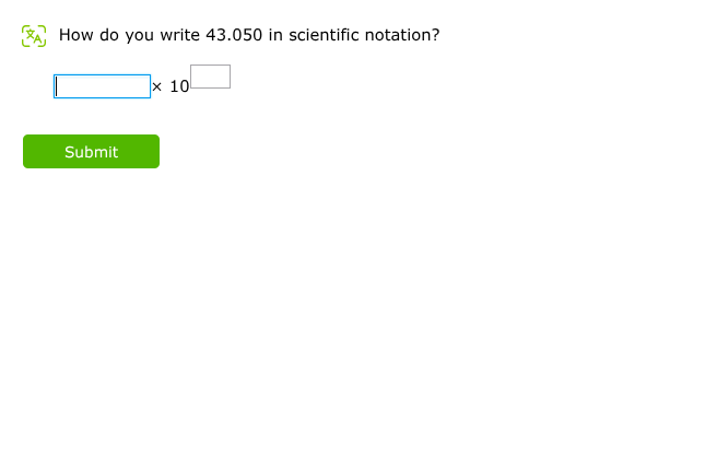 how do you write 43.050 in scientific notation?\\boxed{} \\times 10^{\\…