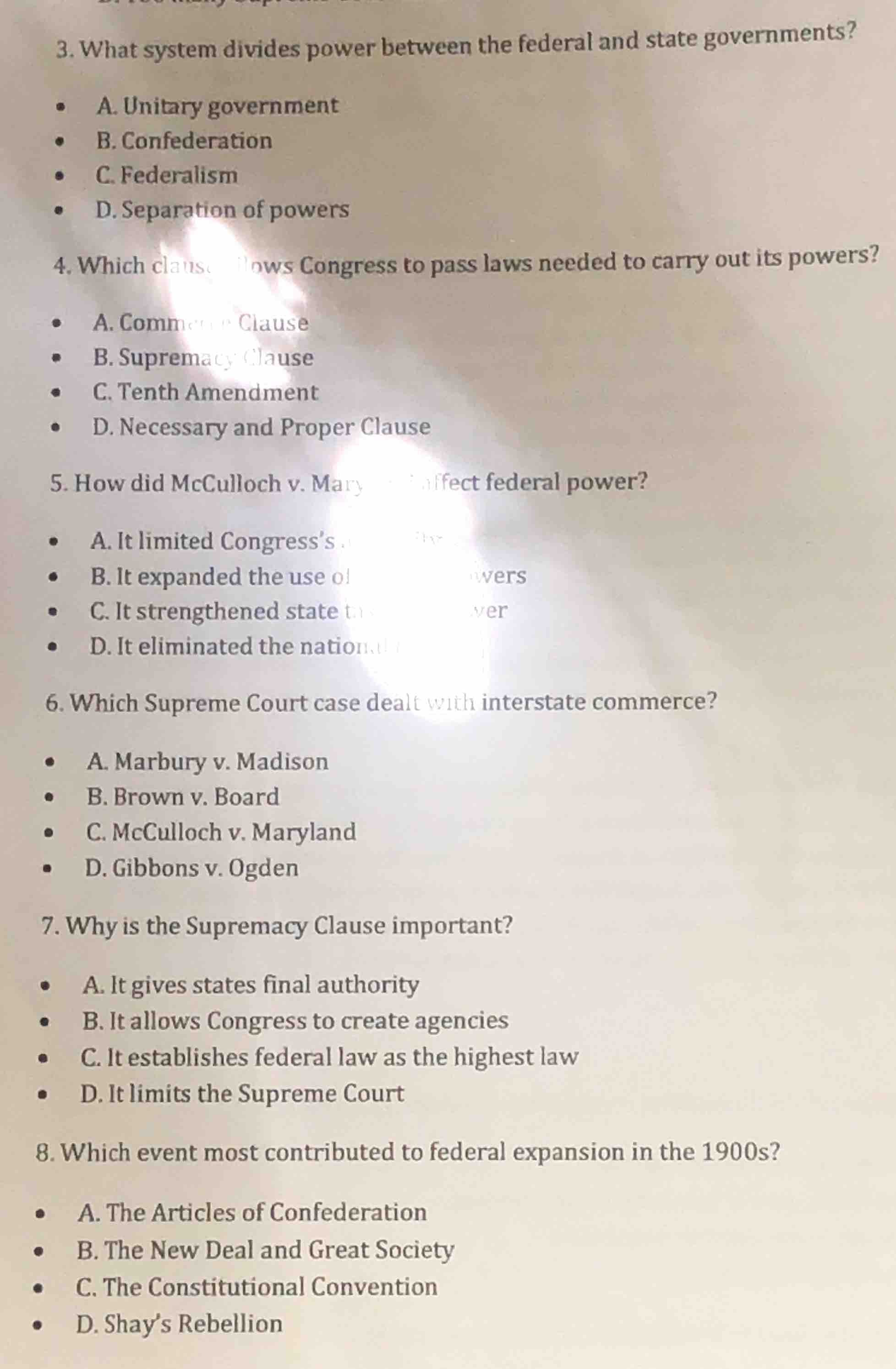 3. what system divides power between the federal and state governments?…