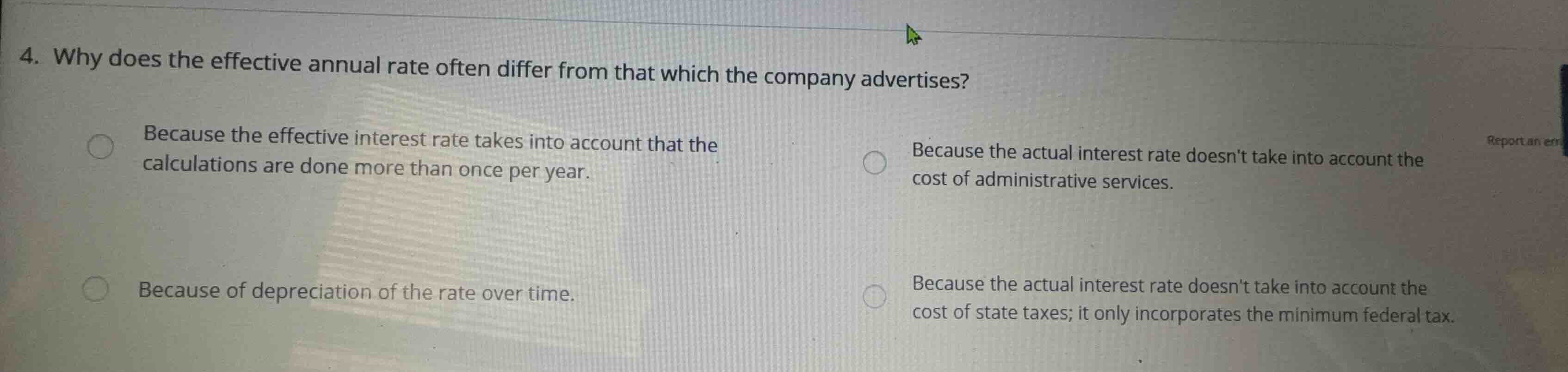 4. why does the effective annual rate often differ from that which the …