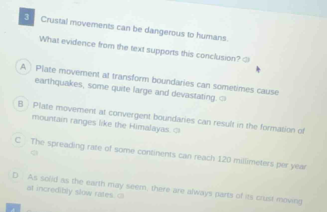 3 crustal movements can be dangerous to humans. what evidence from the …