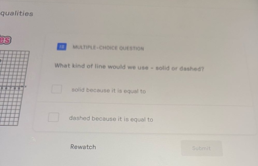 qualities multiple-choice question what kind of line would we use - sol…